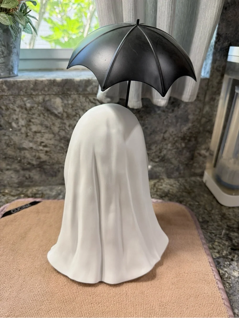 NWT Goblin & Ghoul Ghost Black Cat Umbrella Halloween Figurine 13” Decor